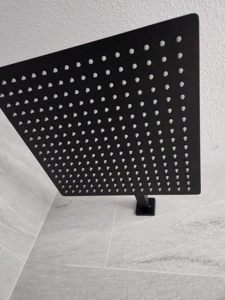Large rain shower head.