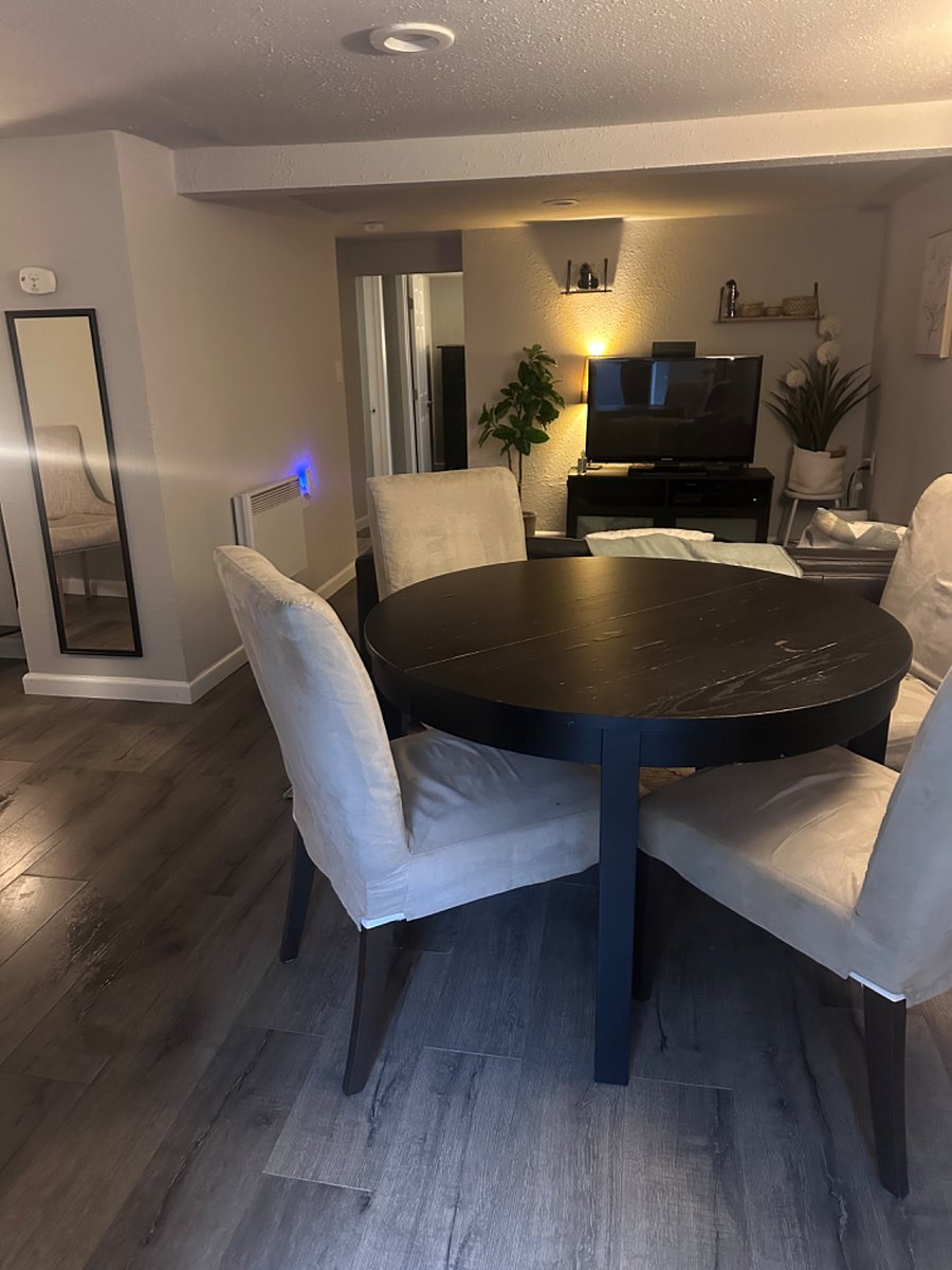 Living room with dining area