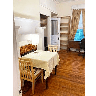 Cheerful dining area for two