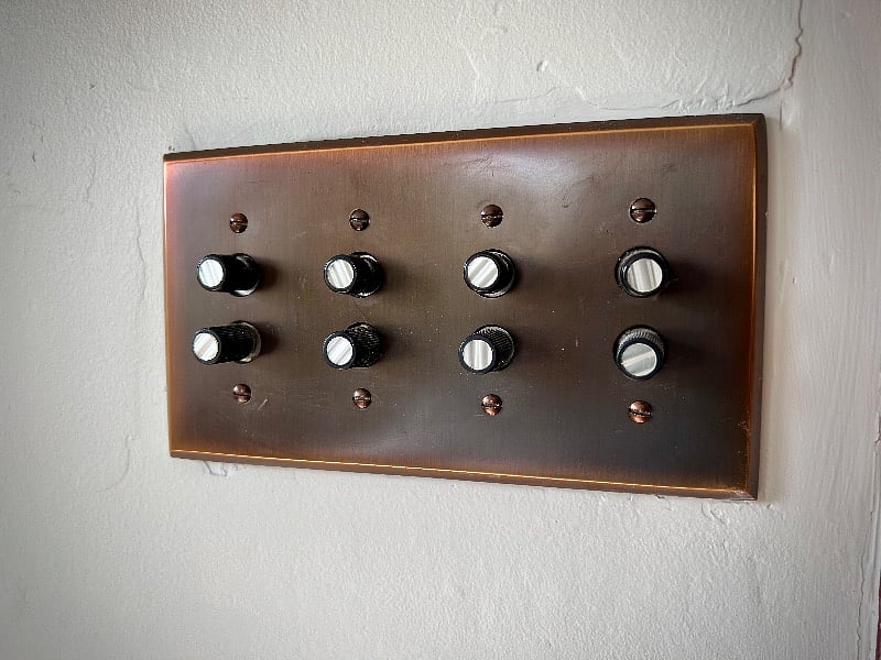 Push button lights throughout the house.