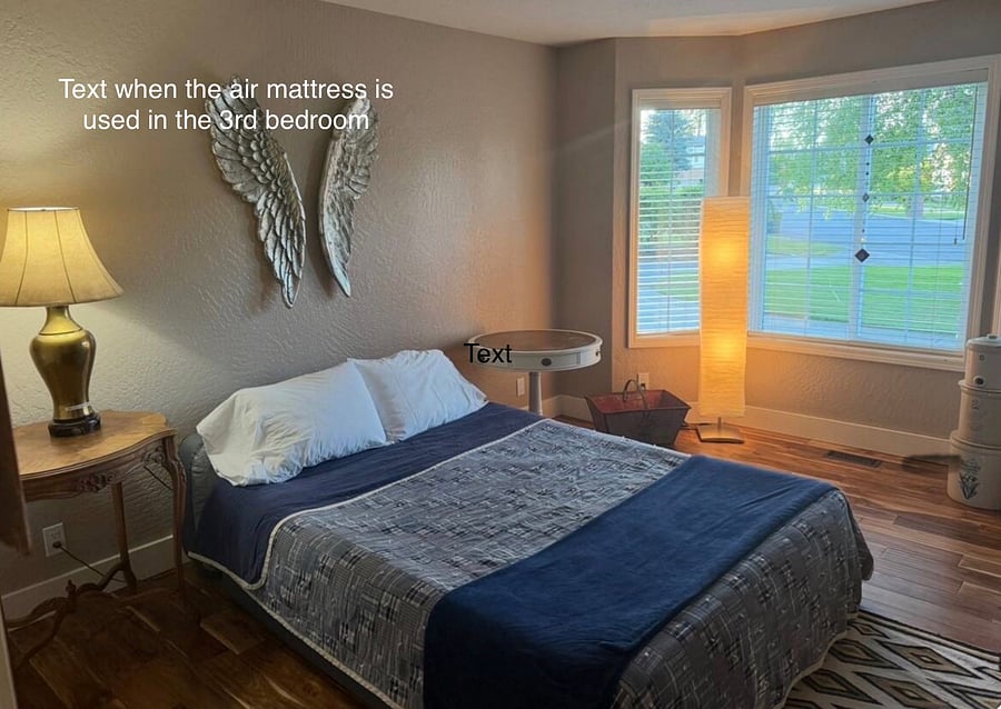 Bedroom #3 with blow up mattress