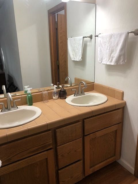 En suite in primary bedroom
