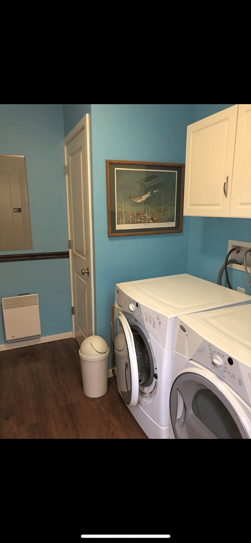 In unit washer and dryer. 