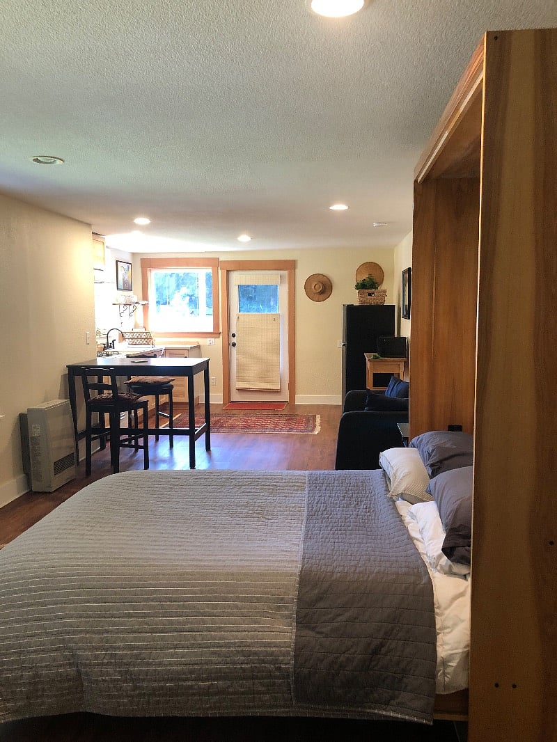 The Studio with the bed folded down