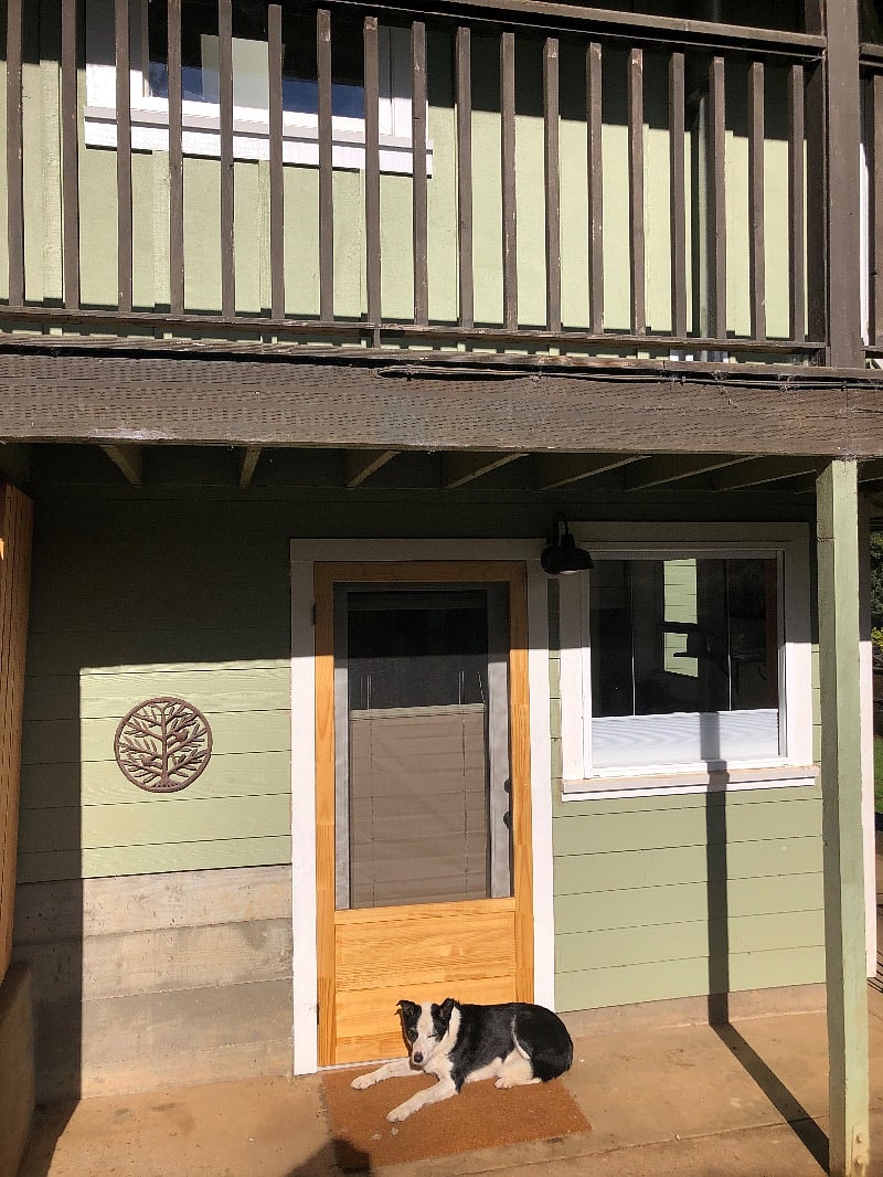 The front of the apartment
