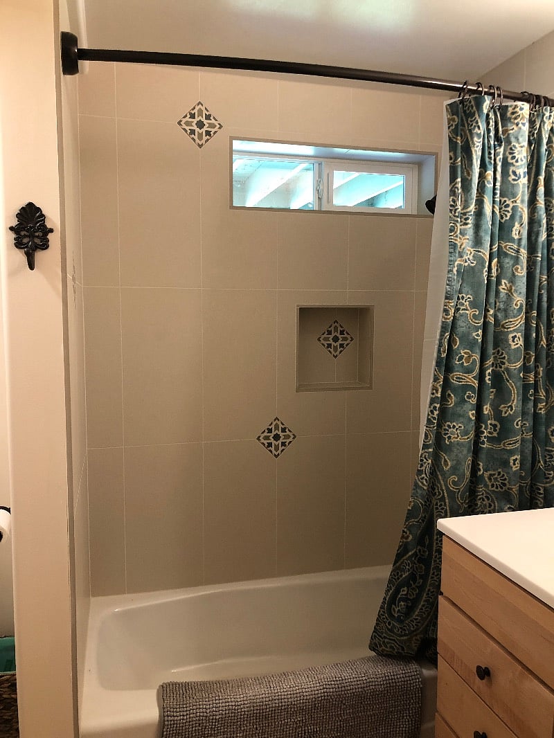 The shower and bath