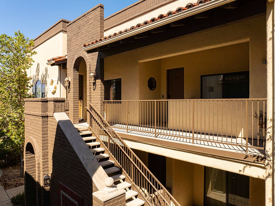 Stairs to access Condo.