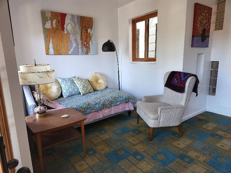 "Downstairs "living room" off deck/garden