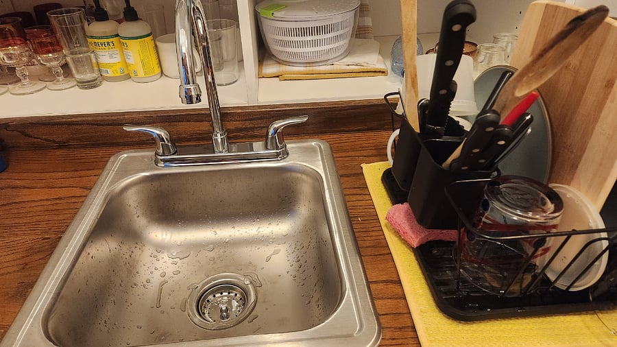 Downstairs sink