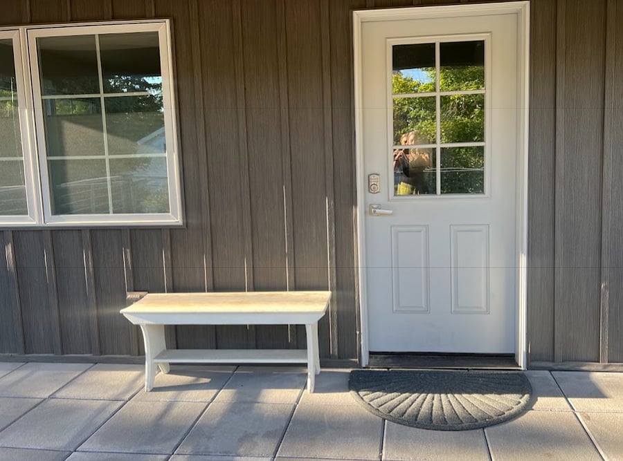 Entrance with keypad access