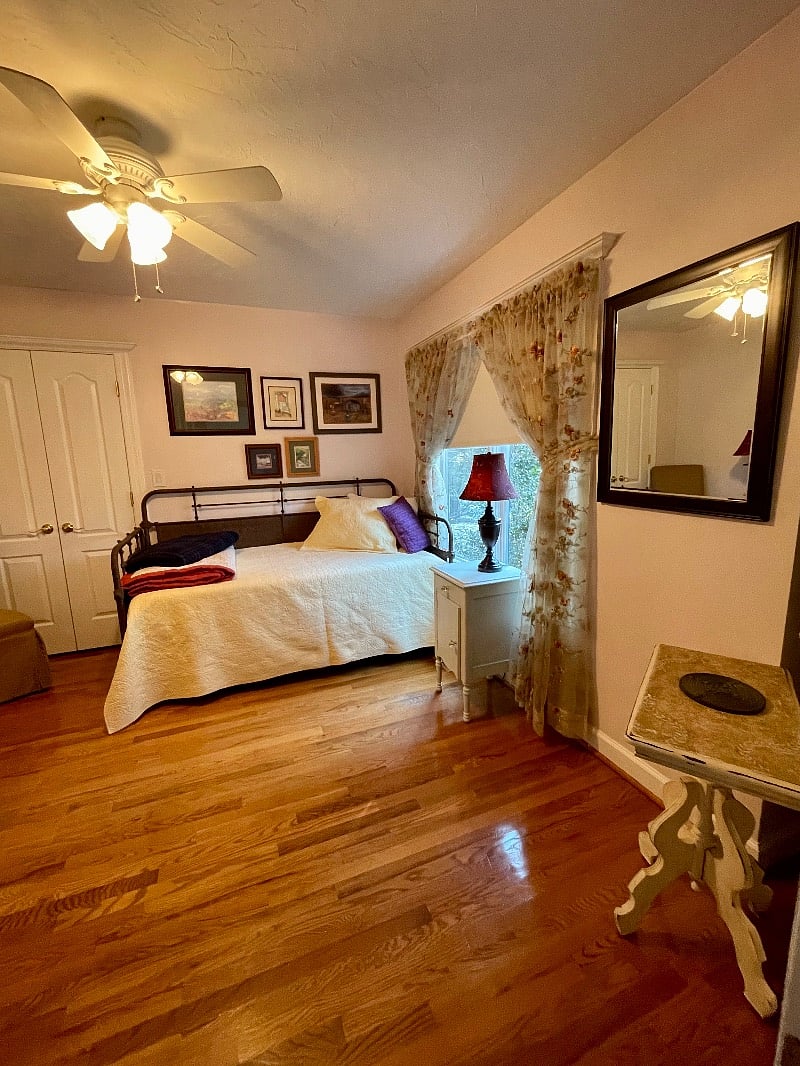 Guest Room Twin Bed with Trundle Under it.