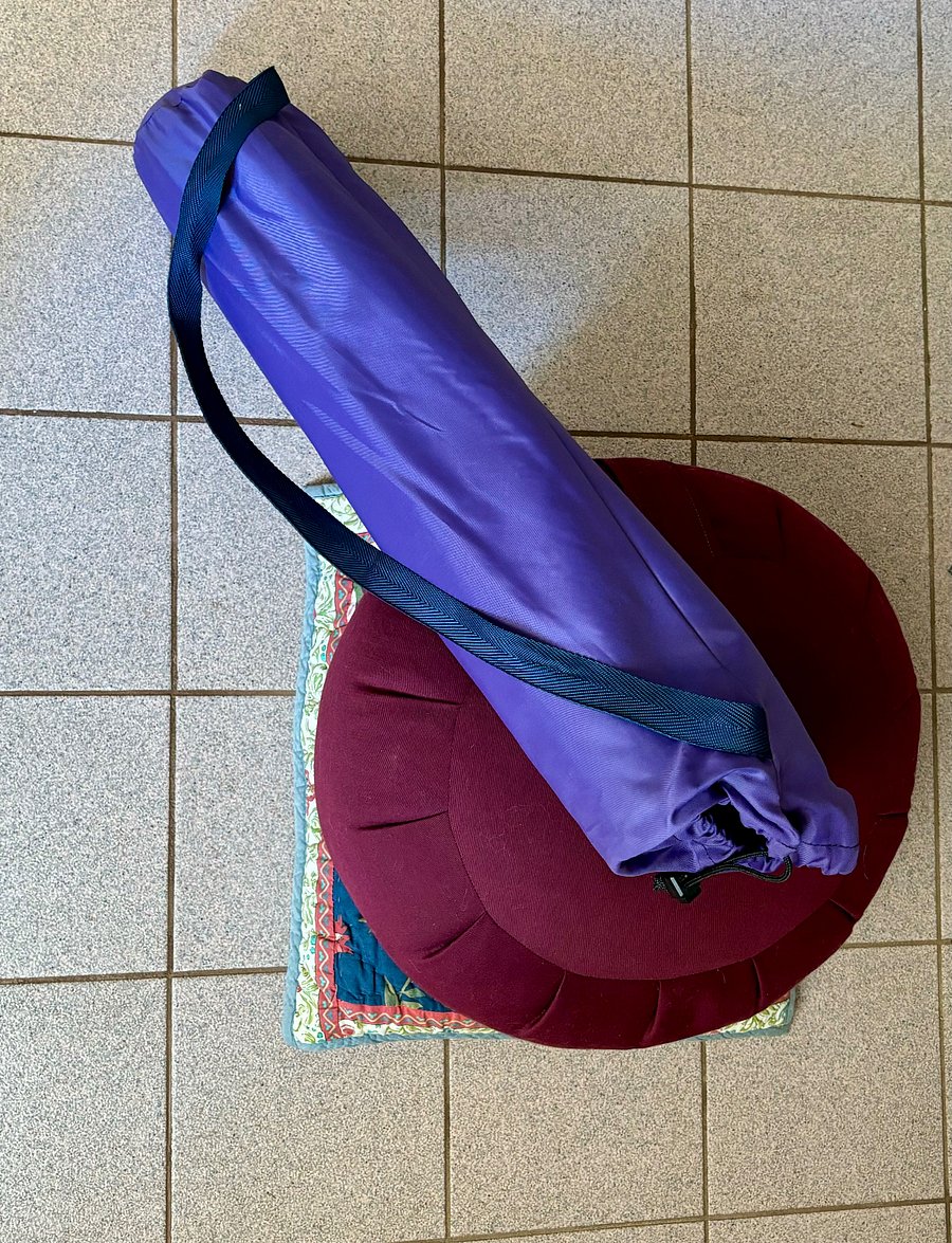 Yoga Pillow and Mat.