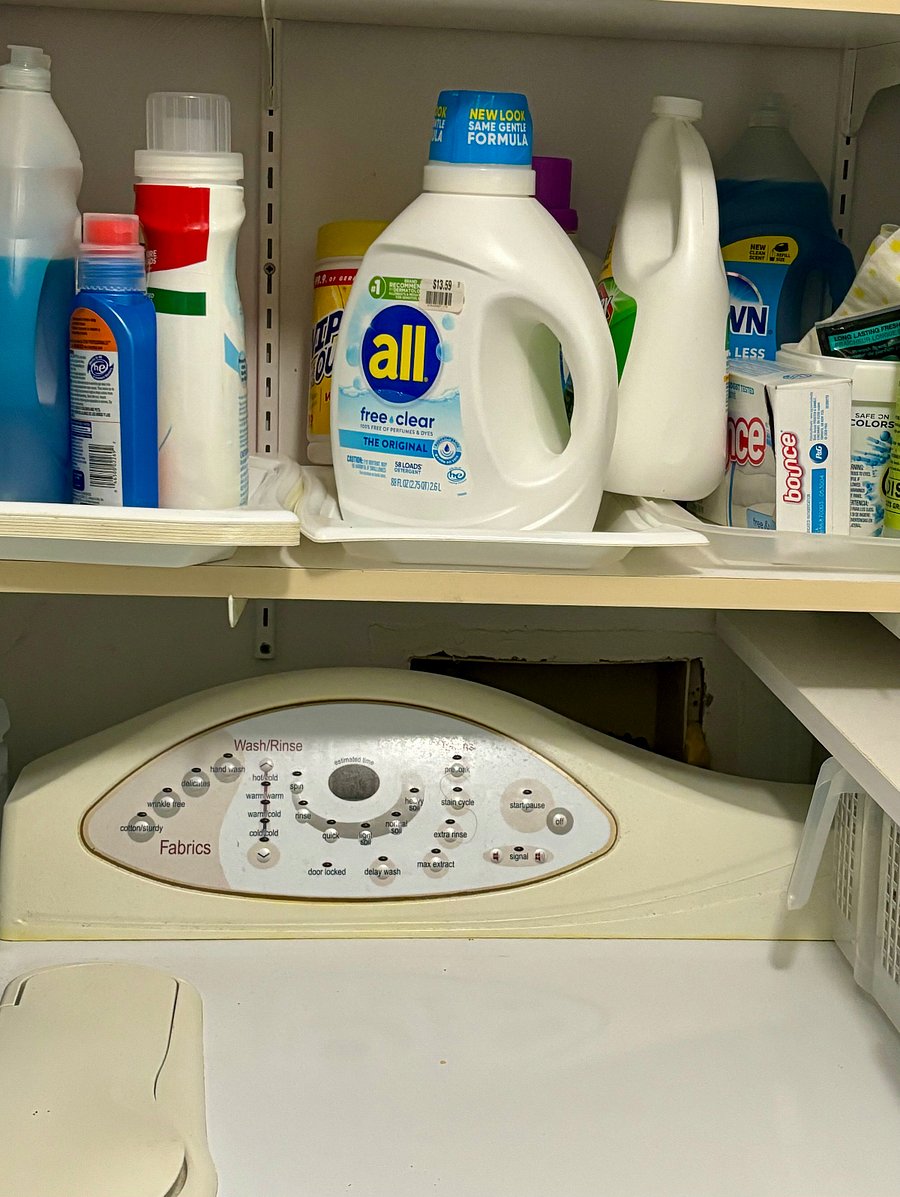 Washer and Dryer in Laundry Closet next to Kitchen.