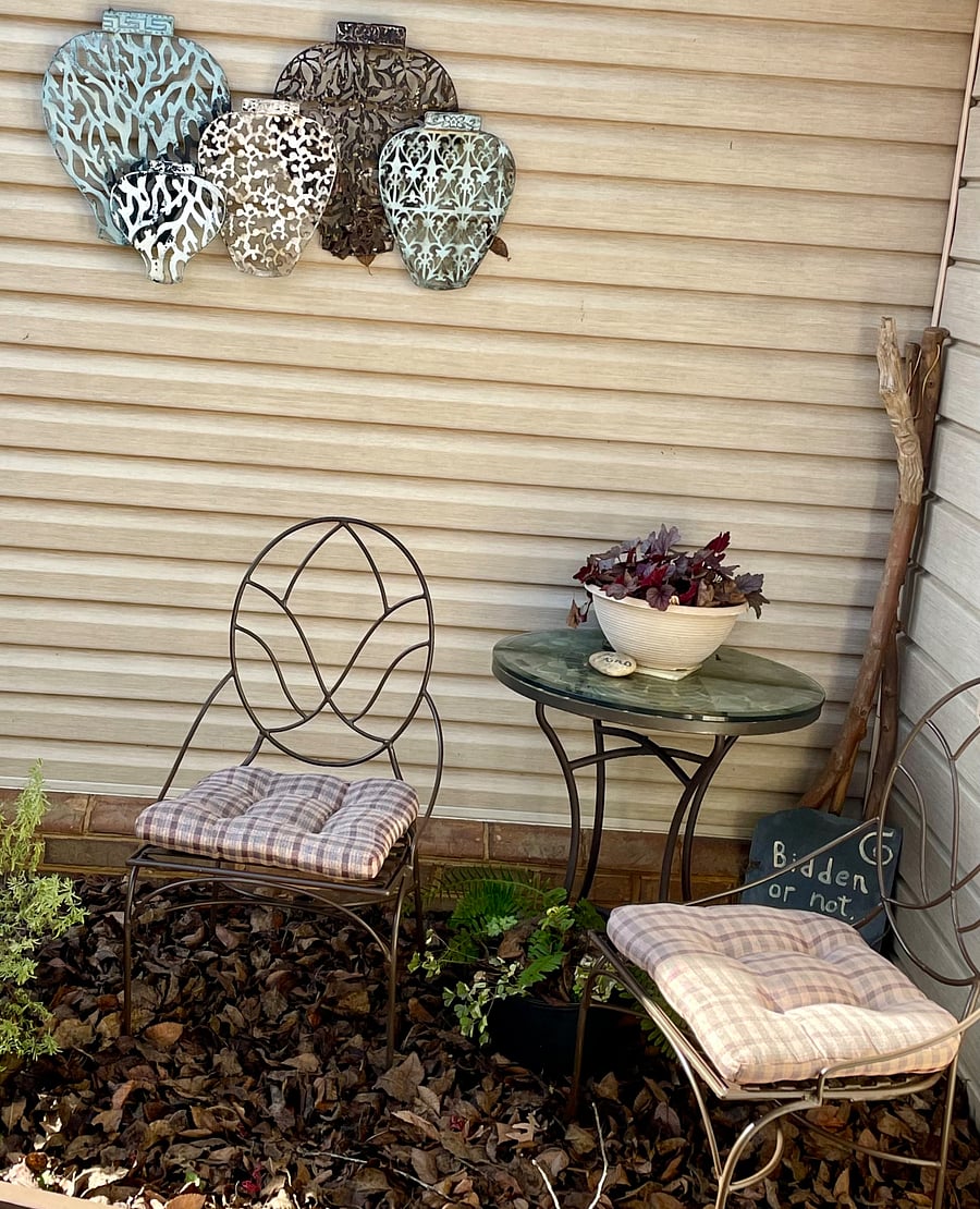 Multiple Sitting Areas for morning tea/coffee, listening to the birds and being in nature.