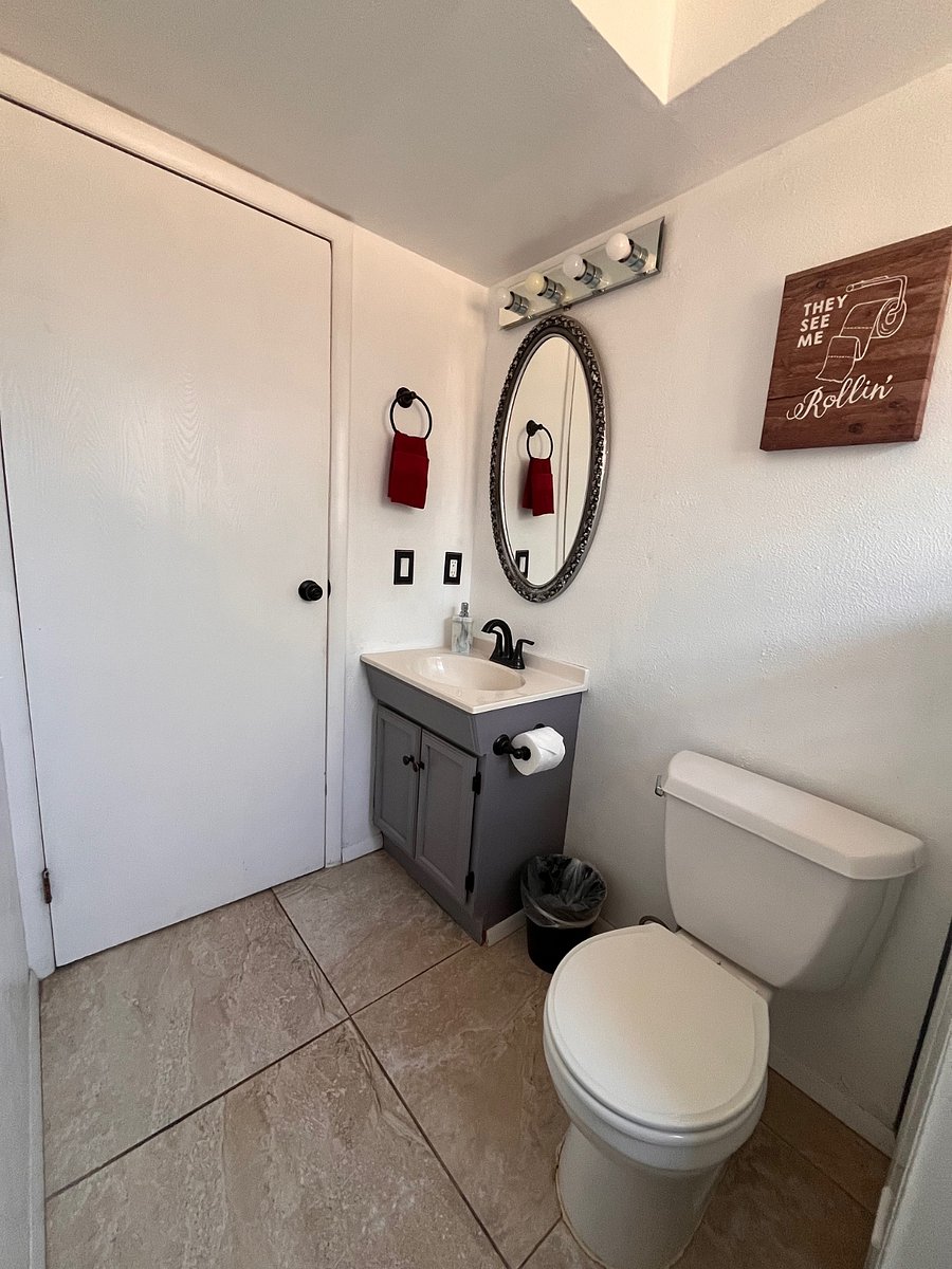 Half bath downstairs. Also where you find the washer and dryer.