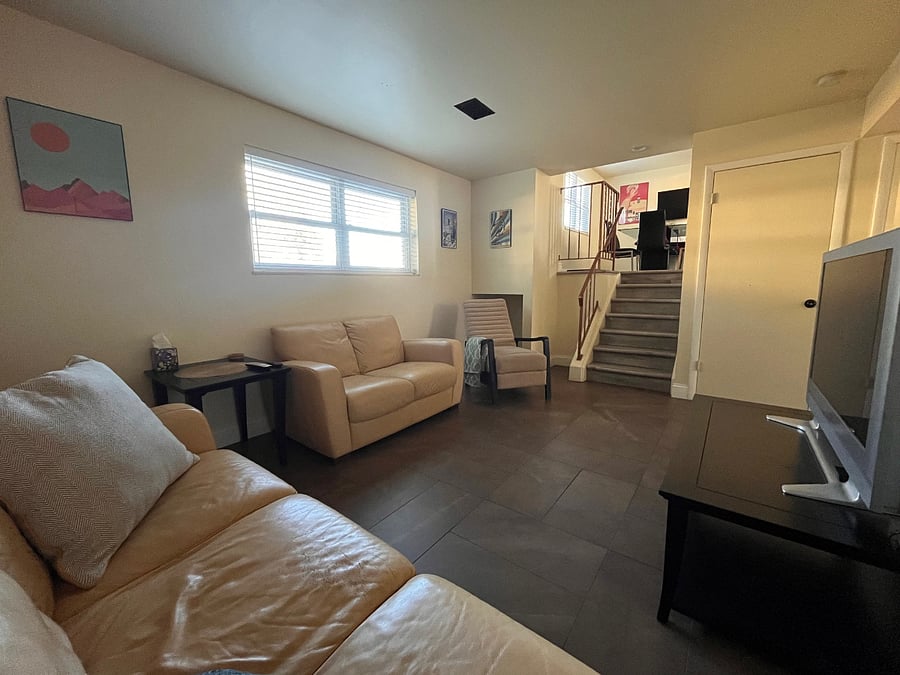 Sunken den/family room.