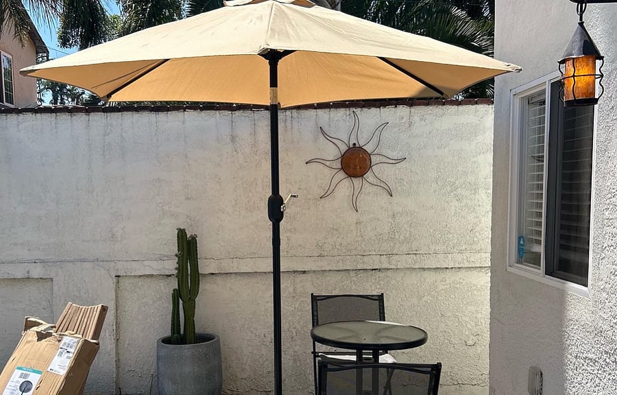 Your small patio area.