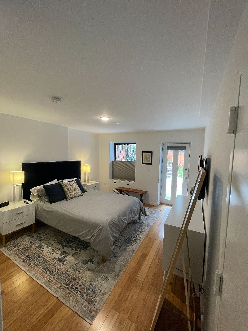 Quiet bedroom in back of building