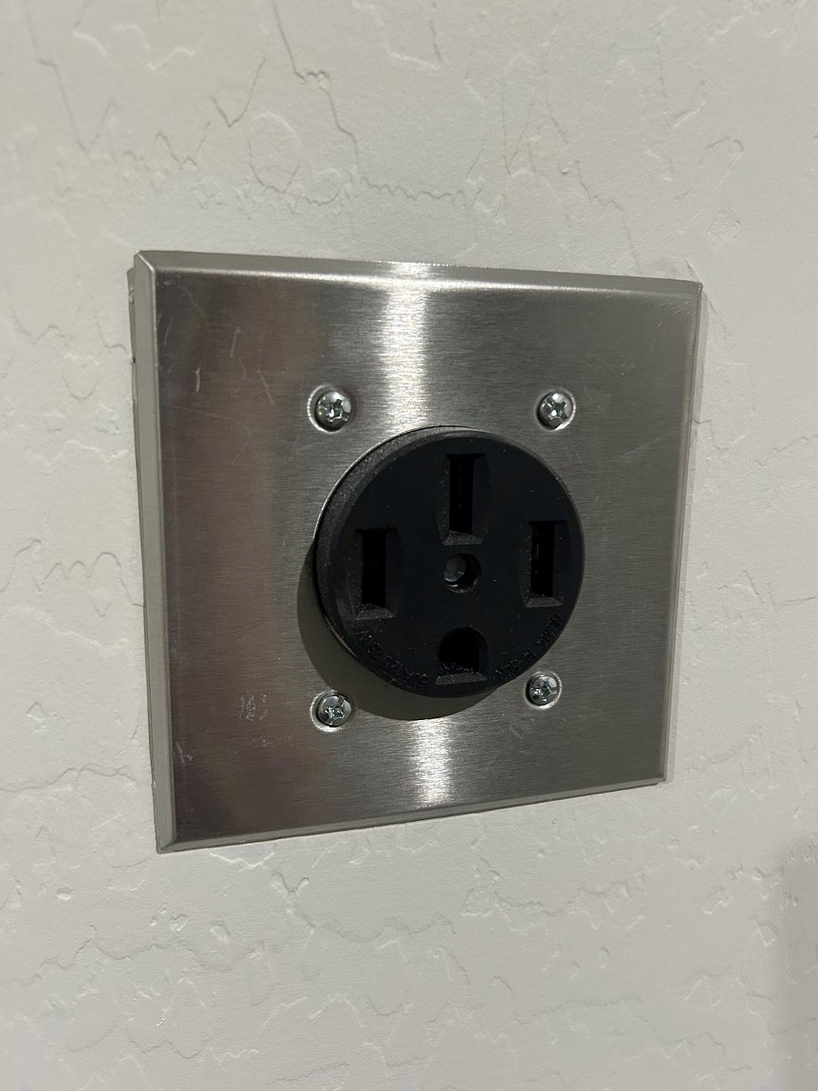 240V level 2 EV charger outlet in garage