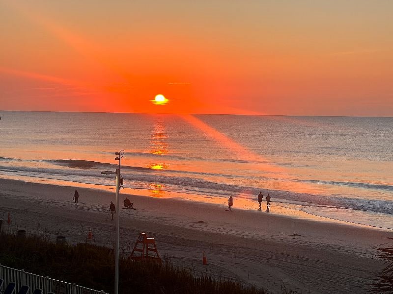 Sunrise view from the balcony