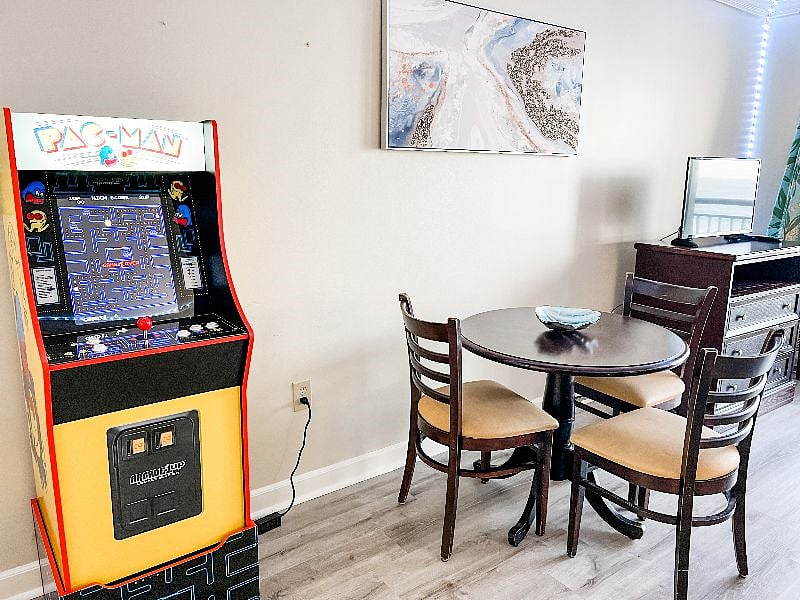 Game area and dining area