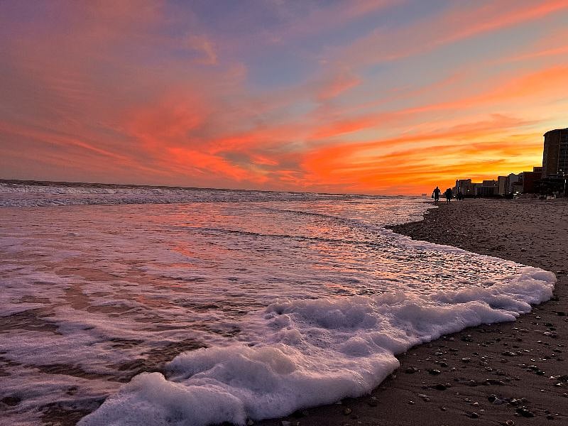 Sunset view from the beach just outside the condo