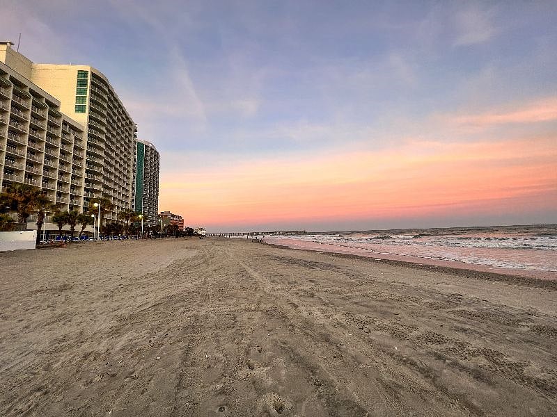 View of the condo from the beach