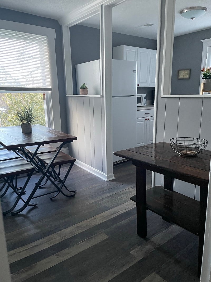 Dining area off the kitchen. 