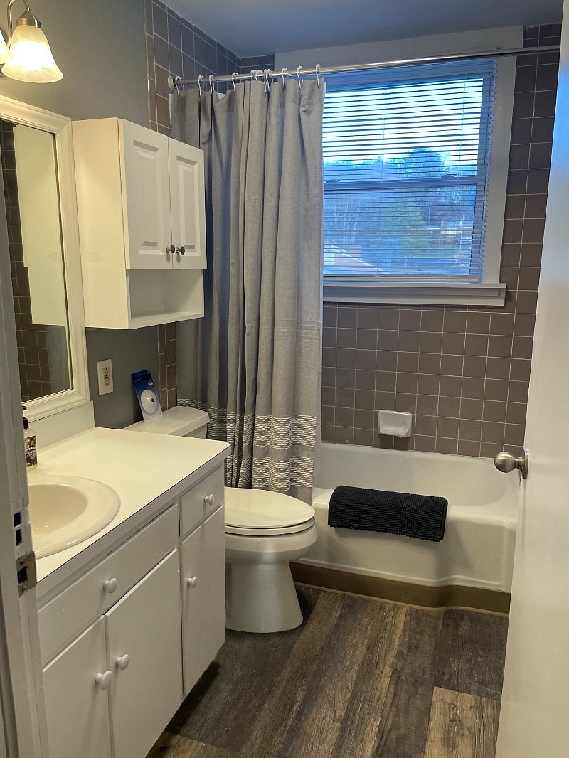 Bathroom offers a tub. 