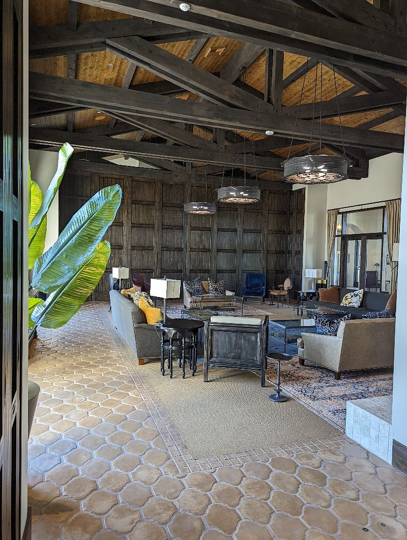 Inside the Presidio Club.