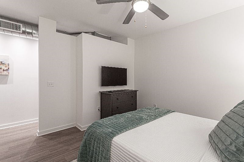 40" TV in bedroom.