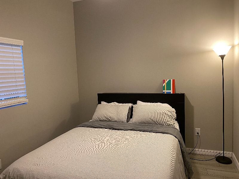 Bedroom 1, 4 dresser drawers underneathbed.