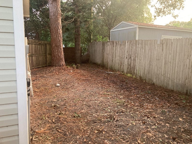 Private backyard space
