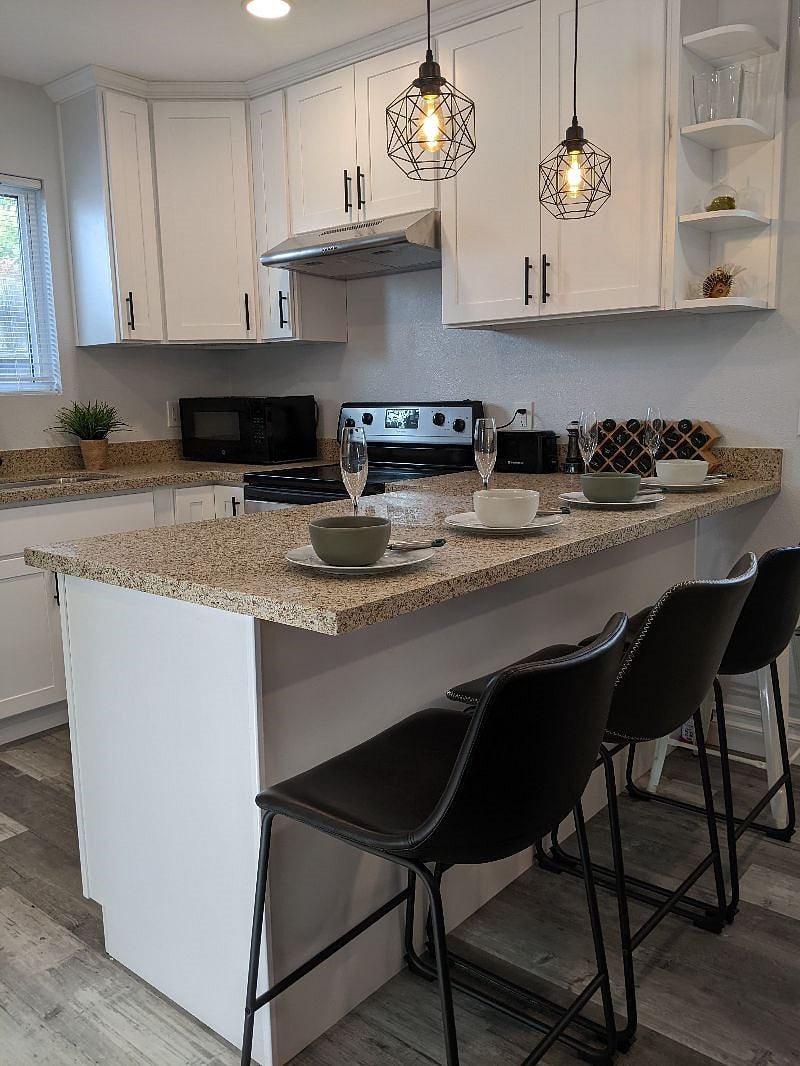 Open kitchen with island