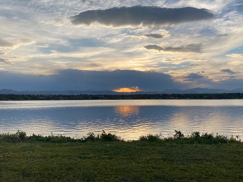 Beautiful sloans lake a few blocks walking distance from home 