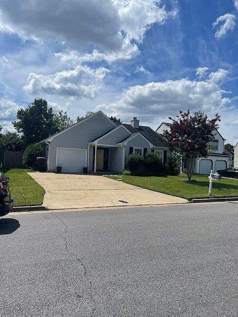 Wide driveway