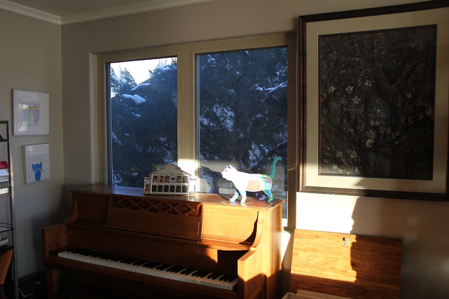 We welcome musicians to our home. Feel free to play the piano.