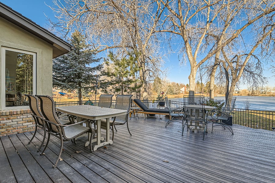 Our deck seamlessly extends int the natural world.