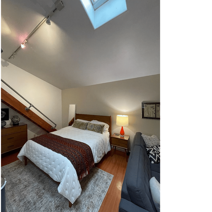 Open concept bedroom/living 