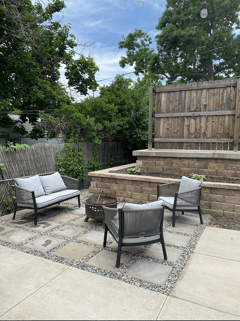 This fire pit has been updated to be a gas one! 