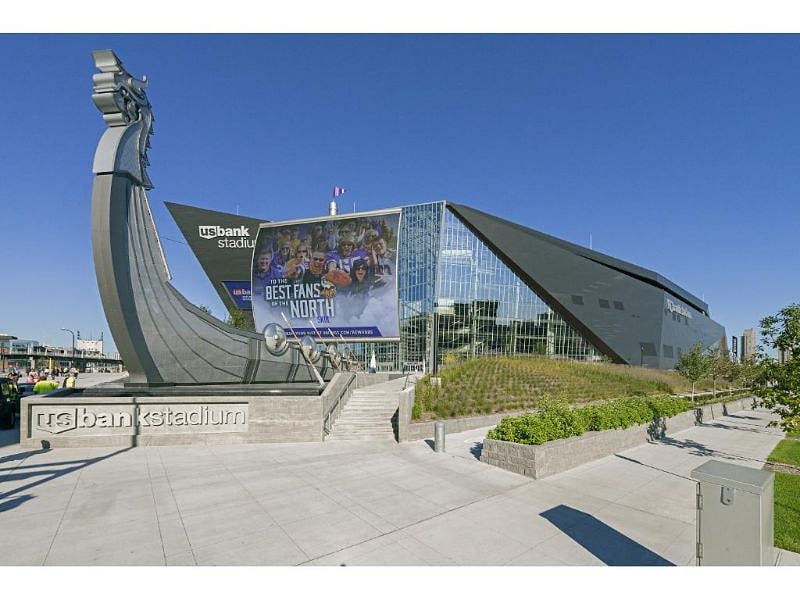 A few blocks do the Vikings stadium