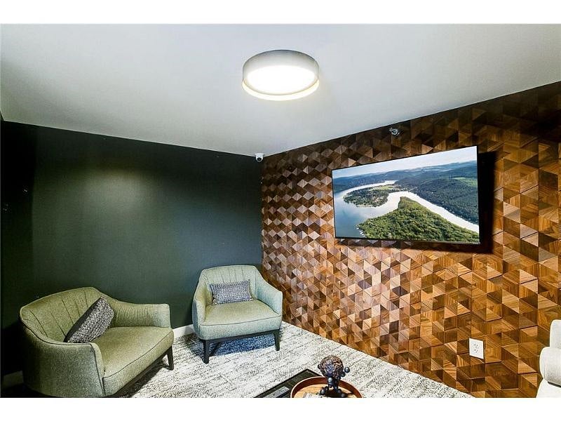 Club lounge with a private TV viewing area