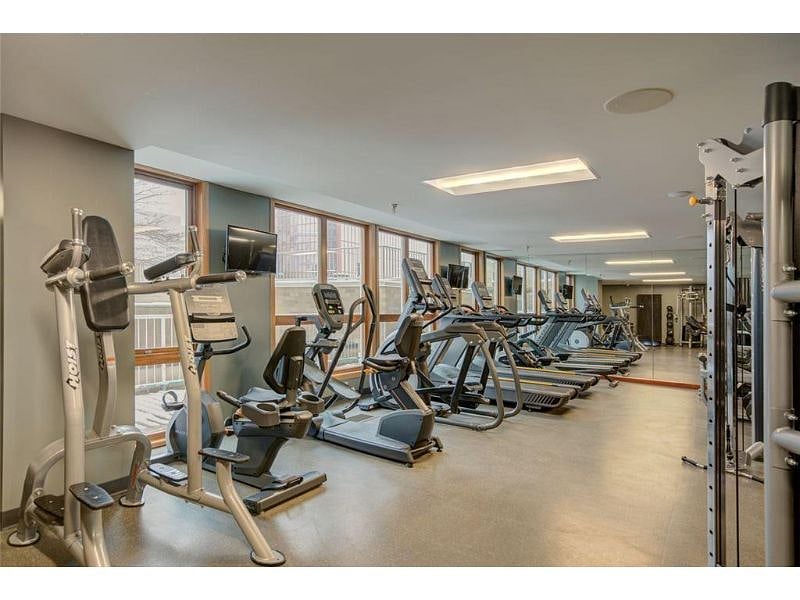 A modern gym on the same level