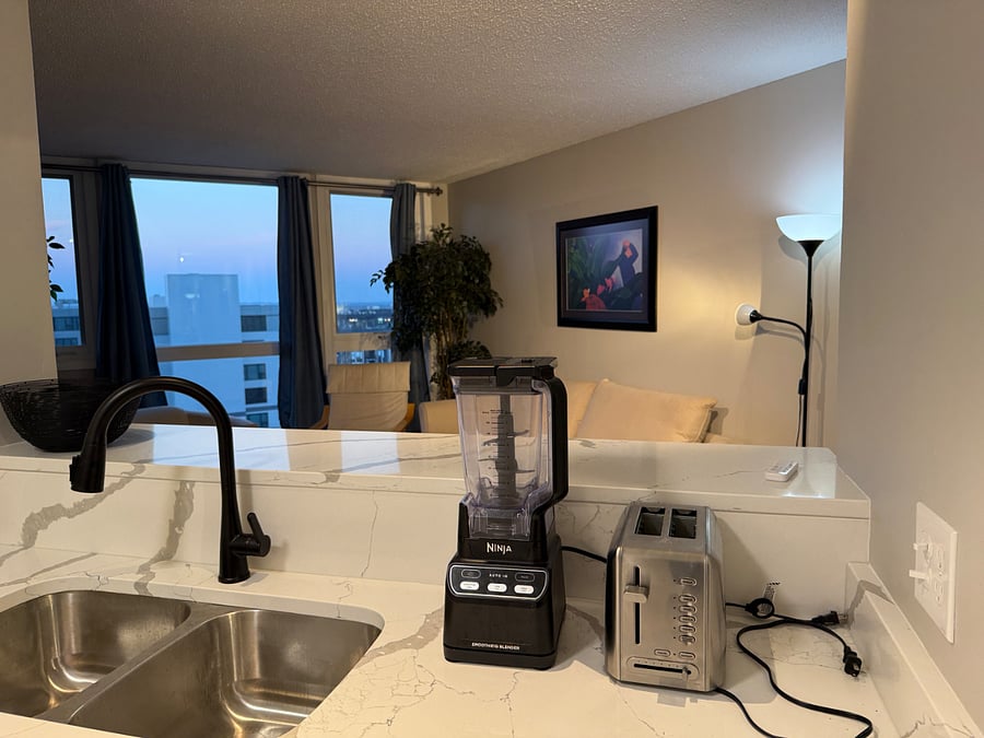 Kitchen with a counter