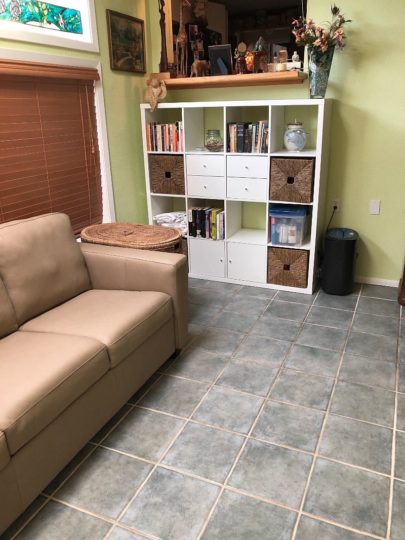 Private living room with queen sofa bed with memory foam mattress