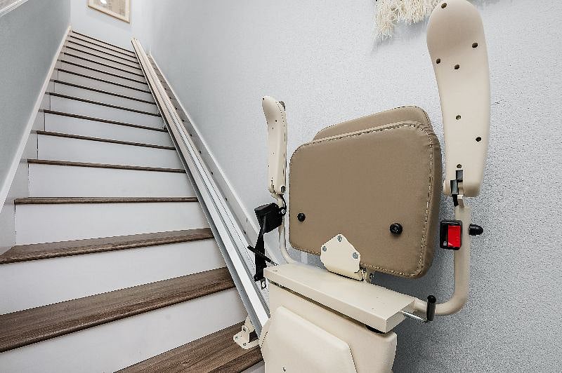 Stair lift for travelers that truly struggle with stairs
