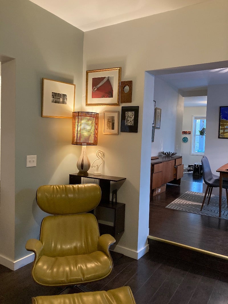 from living room through to the kitchen and back door