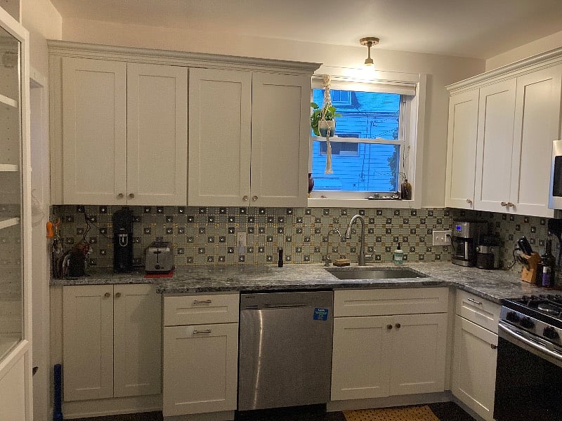 sink and far wall