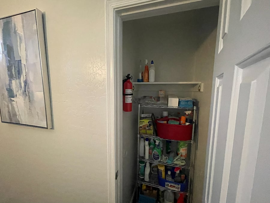 fire extinguisher in hallway closer