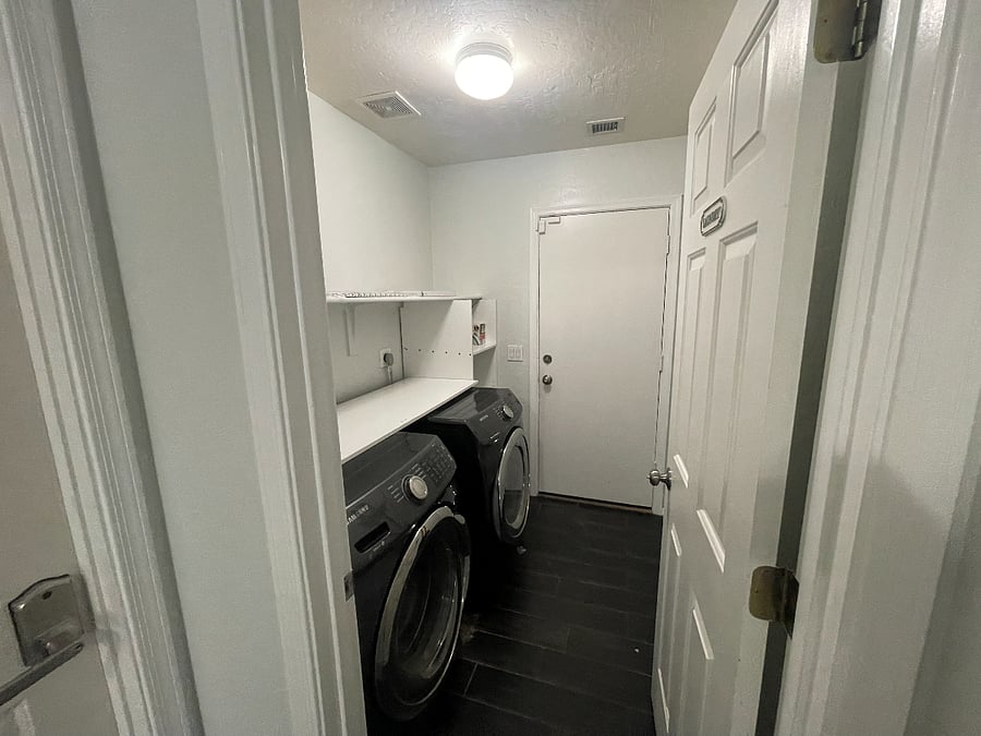 door leads to the garage